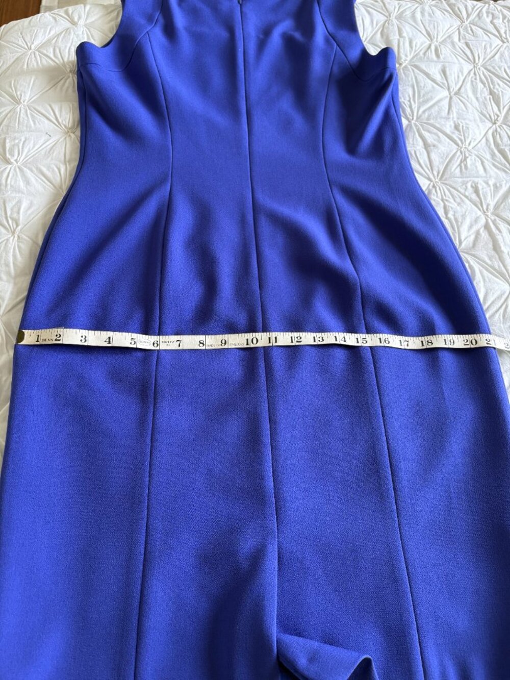 Kasper Royal Blue Crepe Stretch Sheath Dress - Size 12 - Picture 8 of 8